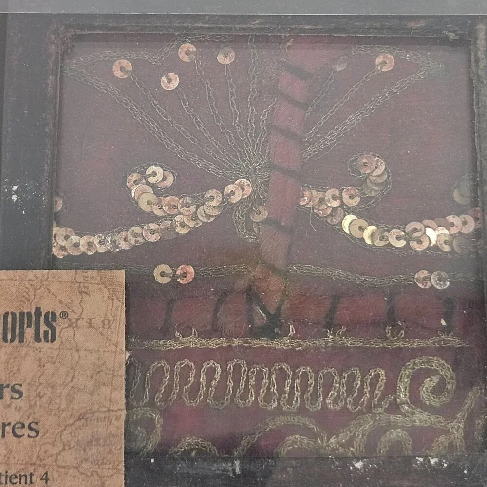Pier 1 Imports Set Of 4 Decorative Coasters Intricate Sequins & Fabric Design